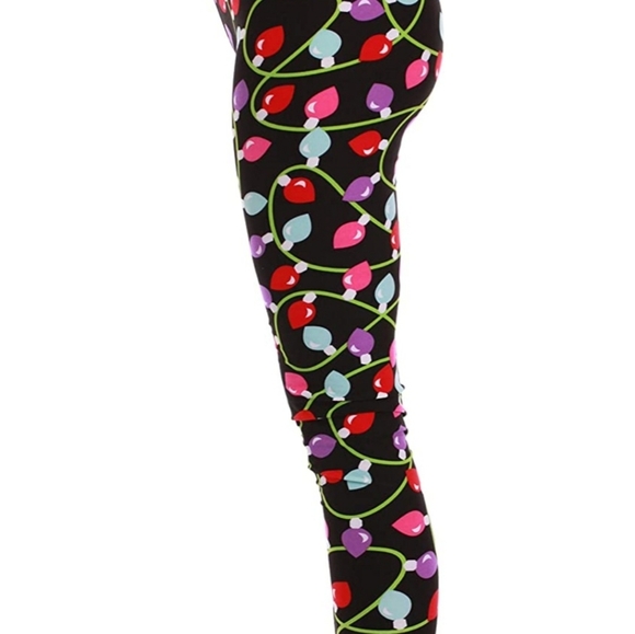 Holiday Christmas Light Bulb Leggings, Size M, NEW! - Picture 3 of 3